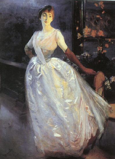 Albert Besnard Portrait of Madame Roger Jourdain Sweden oil painting art